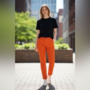 Banana Republic Orange Ankle Pants Women’s Size 6 Cropped